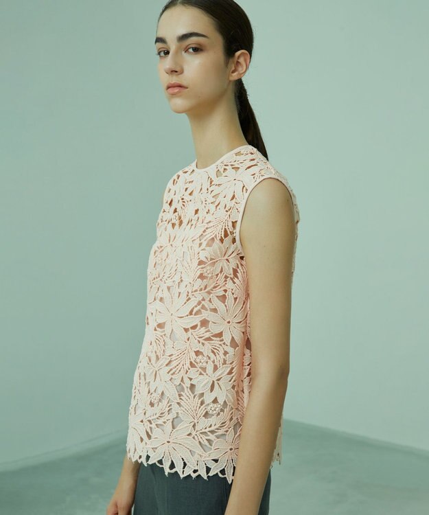 BEIGE， NARCISSUS / レースブラウス Peach