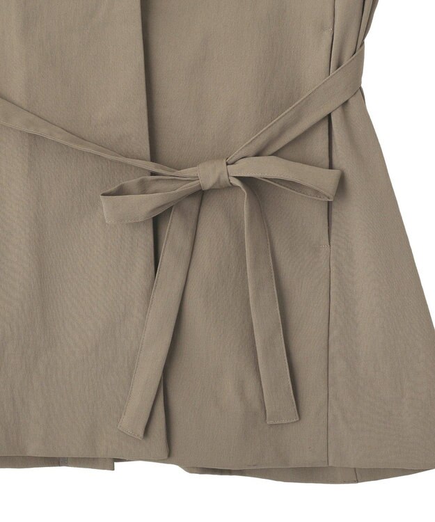 YECCA VECCA ドライタッチウエストベルトジレ Dark Beige