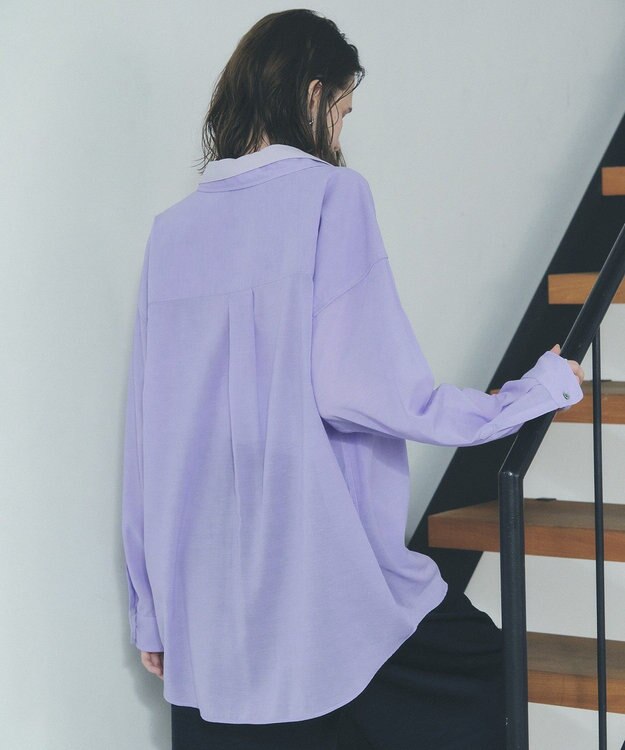 YECCA VECCA シアーレイヤードシャツ Lavender