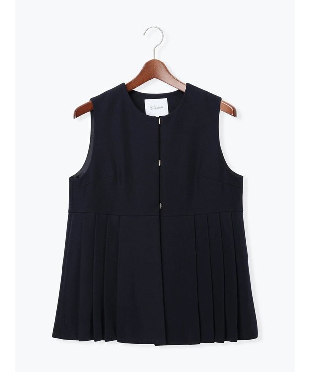 Te chichi 【セレモニーアイテム】サイドプリーツペプラムジレ（セットアップ可） ネイビー