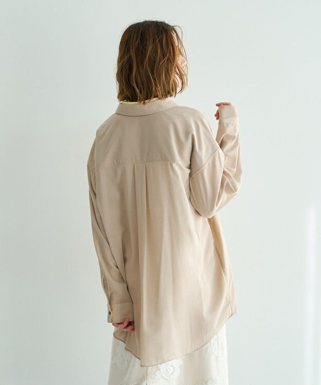 YECCA VECCA シアーレイヤードシャツ Beige