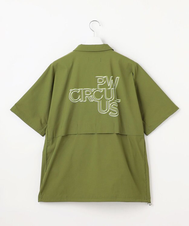 PW CIRCULUS 【撥水加工/ ストレッチ】【MEN】ハーフジップシャツ ゴルフ カーキ系