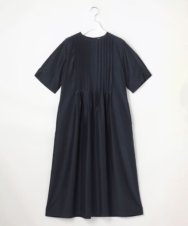 J.PRESS LADIES L エアリースパンボイル ワンピース ネイビー系