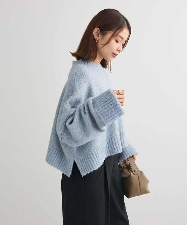 Green Parks ・Ｐｅｔｉｔ　Ｆｌｅｕｒ　ブークレワイドニット Blue