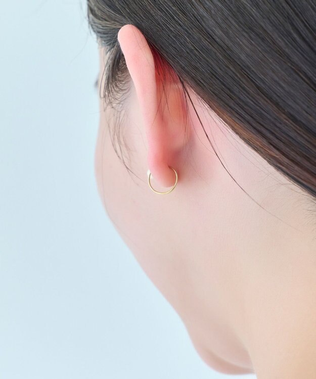 Phoebe 【金属アレルギー対応】ダブルループパールピアス/ニッケルフリー ホワイト