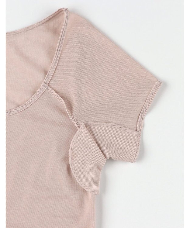 Wing インナー 汗をかいてもベタつきにくい 汗取り設計 【瞬汗ドライ】 2分袖 半袖 春 夏 EL1240 ウイング／ワコール ピーチ