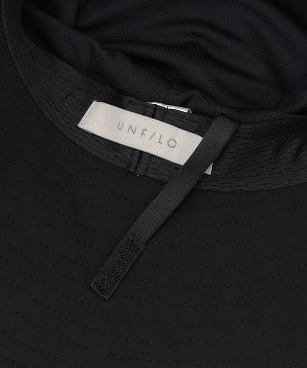 UNFILO FINE MOVE アシンメトリーバケットハット ブラック