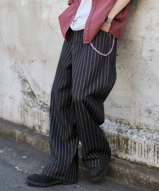 WEGO エクストラバギーデニムパンツ 柄1