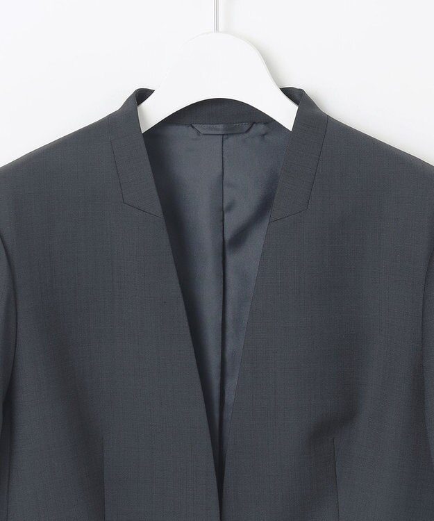 J.PRESS LADIES 【セットアップ対応】BAHARIYE ノーカラー ジャケット ネイビー系