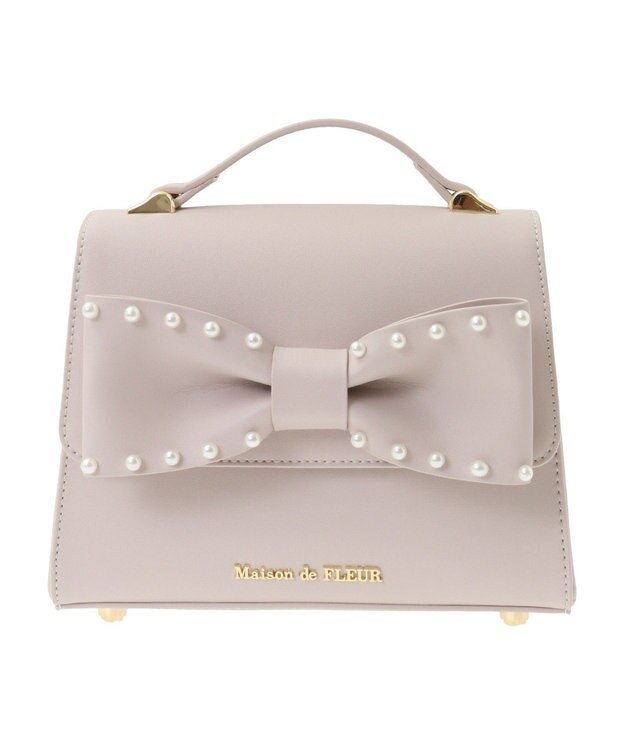 Maison de FLEUR パールリボンバッグ Pink