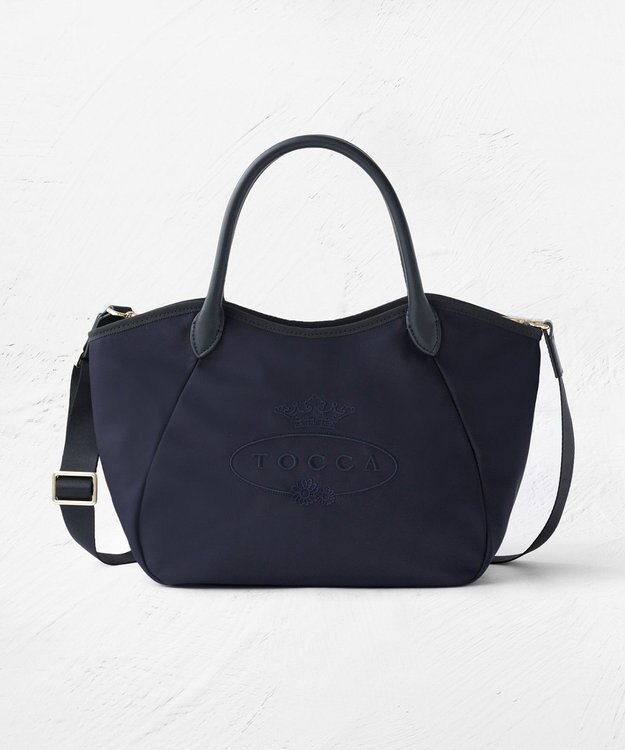 TOCCA TOUCH OF CRESTA NYLON TOTE ナイロントートバッグ【星風まどかさん着用】 ネイビー系
