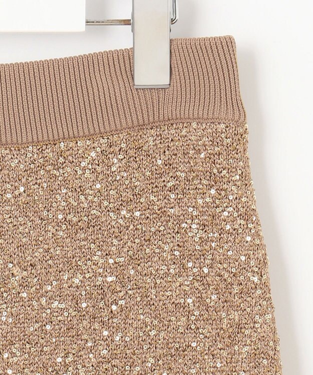 自由区 S 【カタログ掲載】スパンコールストレッチ スカート モカ