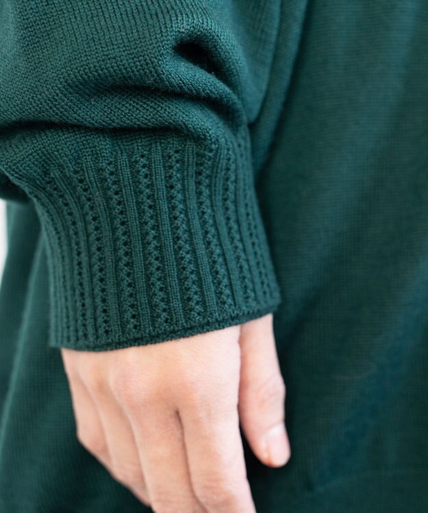 muuc エクストラファインメリノ・V襟オーバーサイズカーディガン グリーン