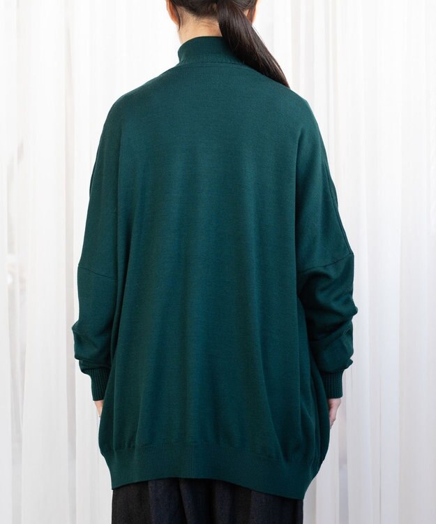 muuc エクストラファインメリノ・V襟オーバーサイズカーディガン グリーン