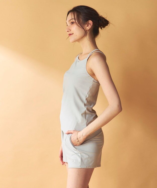 OP／FILA 【Ocean Pacific】シアートップス付き4点セット水着 ベージュ