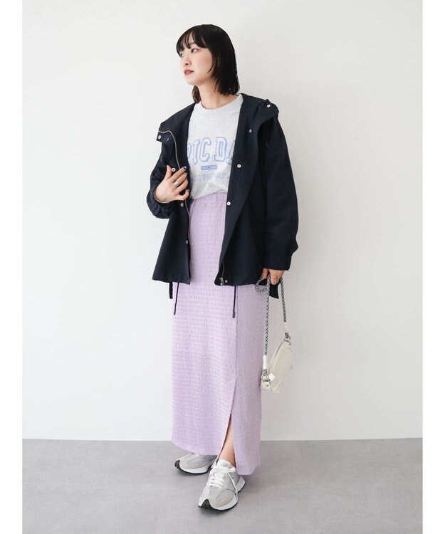 Green Parks 花粉防止　フーデッドブルゾン Navy