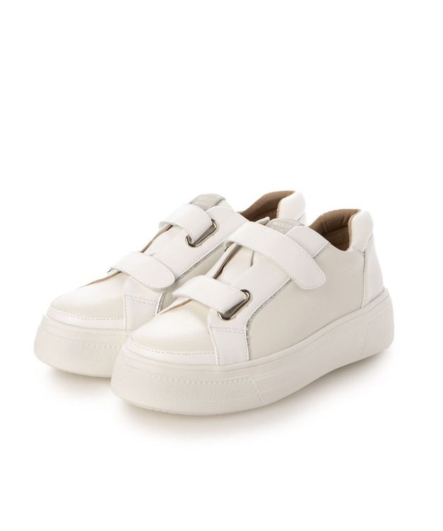 MODE ET JACOMO <MODE ET JACOMO>厚底ベルクロスニーカー ホワイト