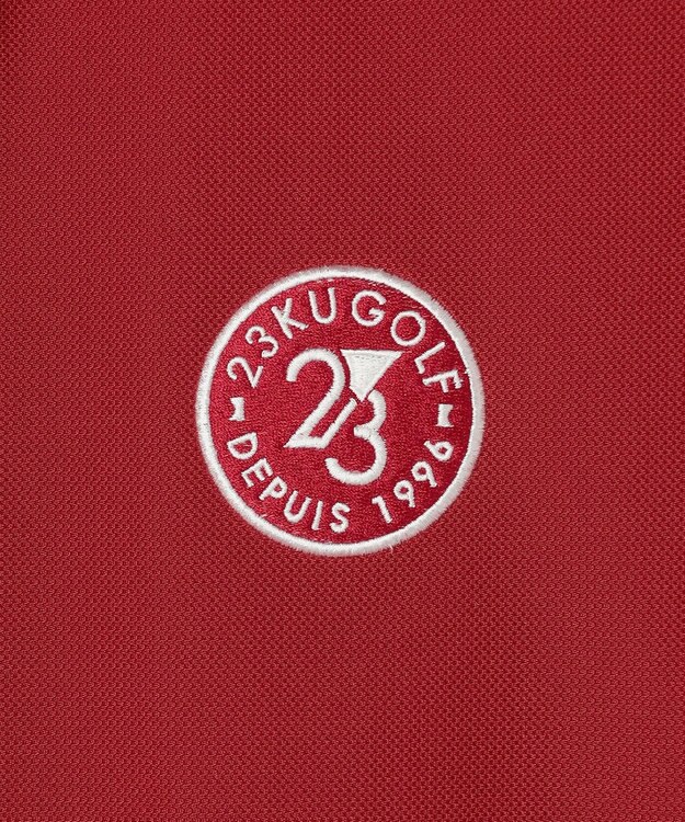 23区GOLF 【WOMEN】AIR TOOL七分袖ポロシャツ レッド系