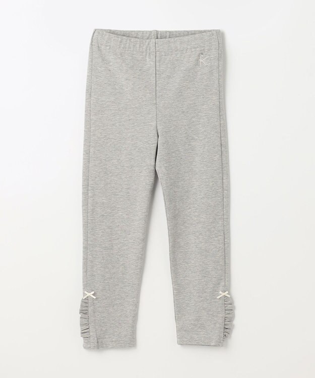 組曲 KIDS 【110-140cm】ストレッチ天竺 レギンス(フルレングス) グレー系