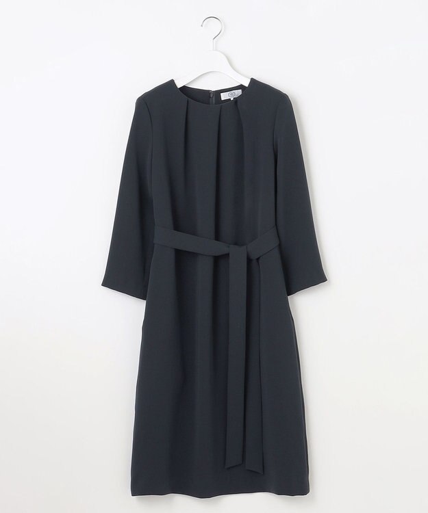 J.PRESS LADIES S 【WEB限定カラーあり・洗える】セラテリーダブルクロス ワンピース ネイビー系