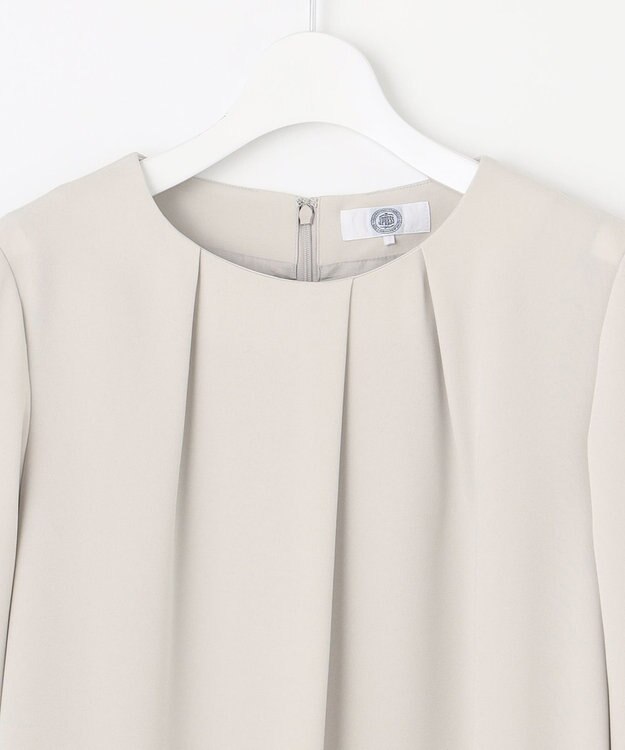 J.PRESS LADIES S 【WEB限定カラーあり・洗える】セラテリーダブルクロス ワンピース ベージュ系