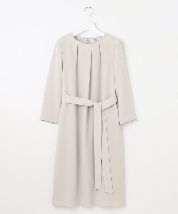 J.PRESS LADIES S 【WEB限定カラーあり・洗える】セラテリーダブルクロス ワンピース ベージュ系