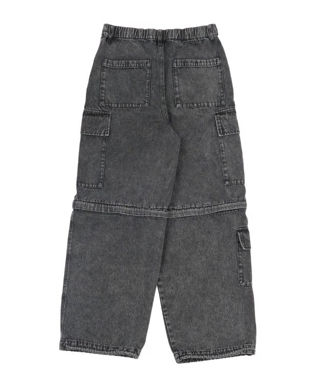 WEGO 2WAYマルチデニムカーゴパンツ デニムブラックソノタ