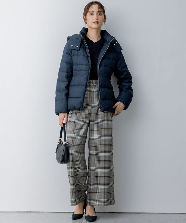 組曲 S 【WEB限定】Vネックドルマンスリーブ ニット ネイビー系