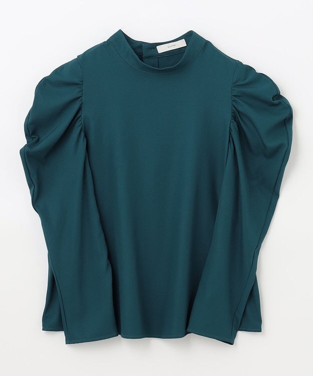 ANY タックボリュームブラウス ピーコックグリーン