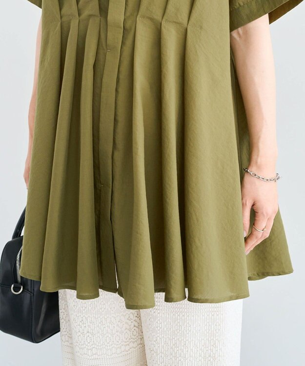 Green Parks ウエストタックシャツチュニック Olive