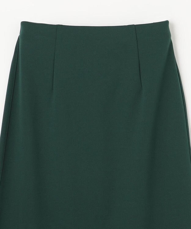 ANY 【洗濯機可/ウエストゴム】Ａラインジャージースカート グリーン