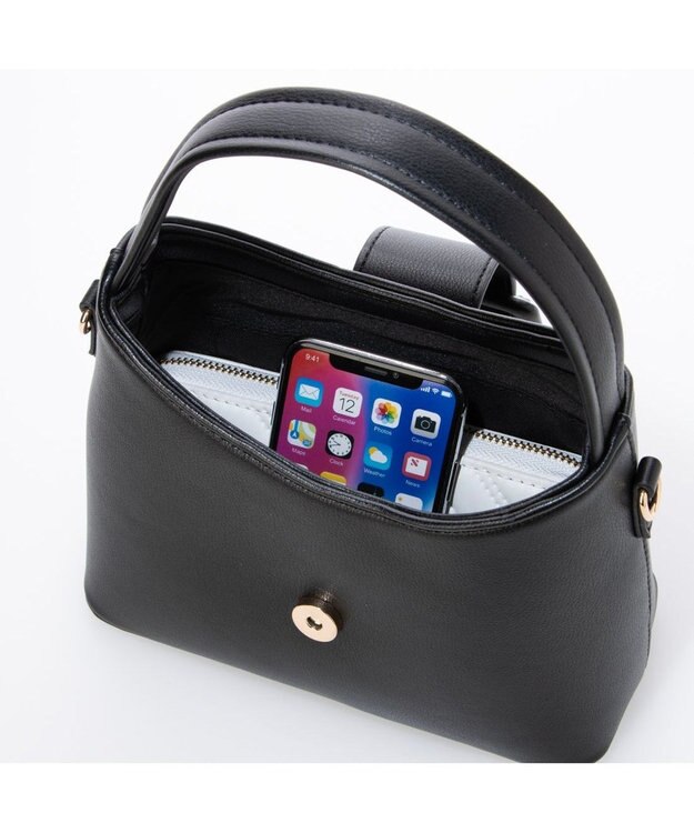 UNBILLION カシュカシュ cachecache / クルミベルト2wayスクエアバッグ ブラック