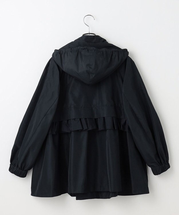 #Newans 【セレモニーにも】ラウンドフリルタフタブルゾン ネイビー