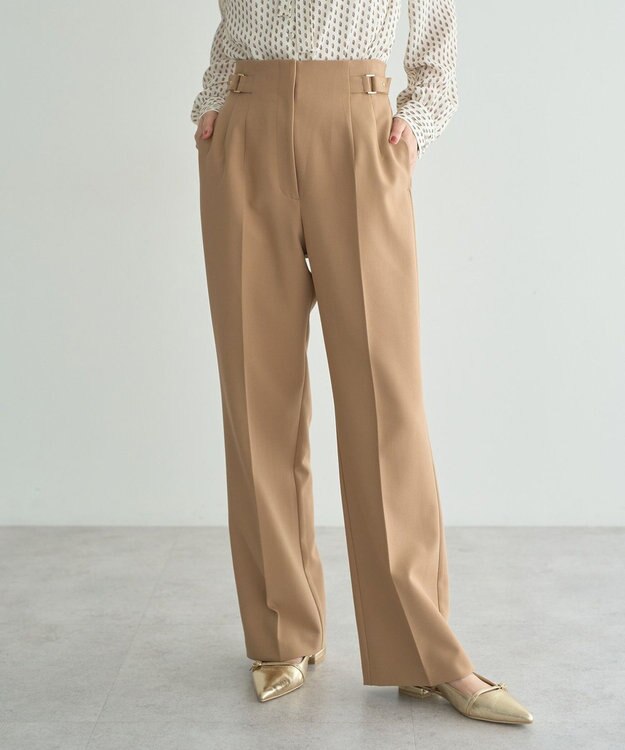 YECCA VECCA サイドベルテッドパンツ Beige