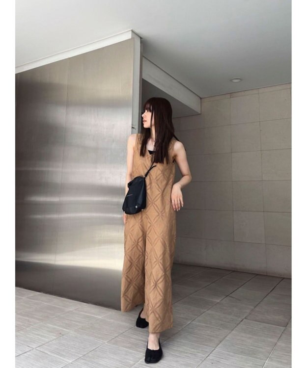 Green Parks クラシックレースロンパース Camel