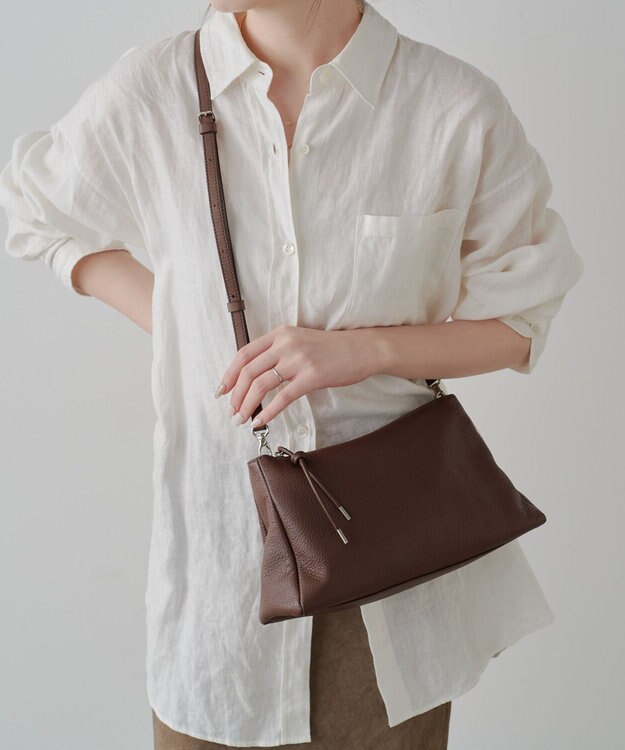 russet レザー2WAYショルダーバッグ(CE-1629) D.Brown