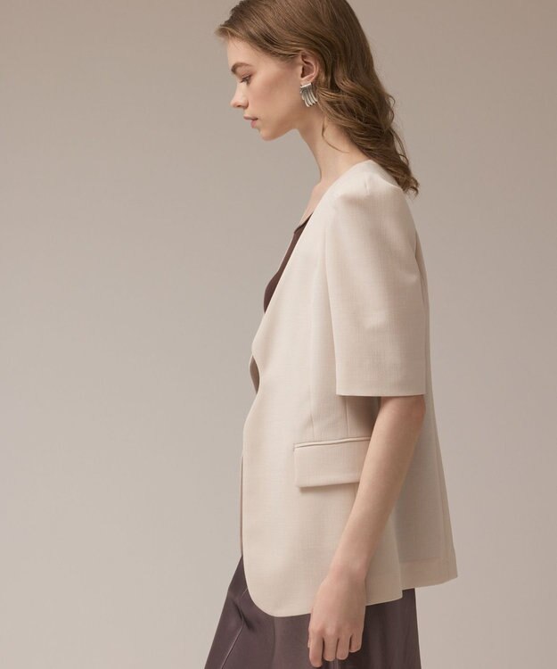 GRACE CONTINENTAL パフスリーブジャケット キナリ