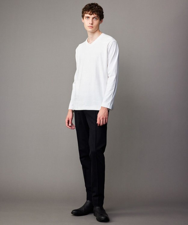 JOSEPH ABBOUD 【キングサイズ・オーガニックコットン使用/サスティナブル】JOE COTTON リンクス Ｔシャツ ホワイト系