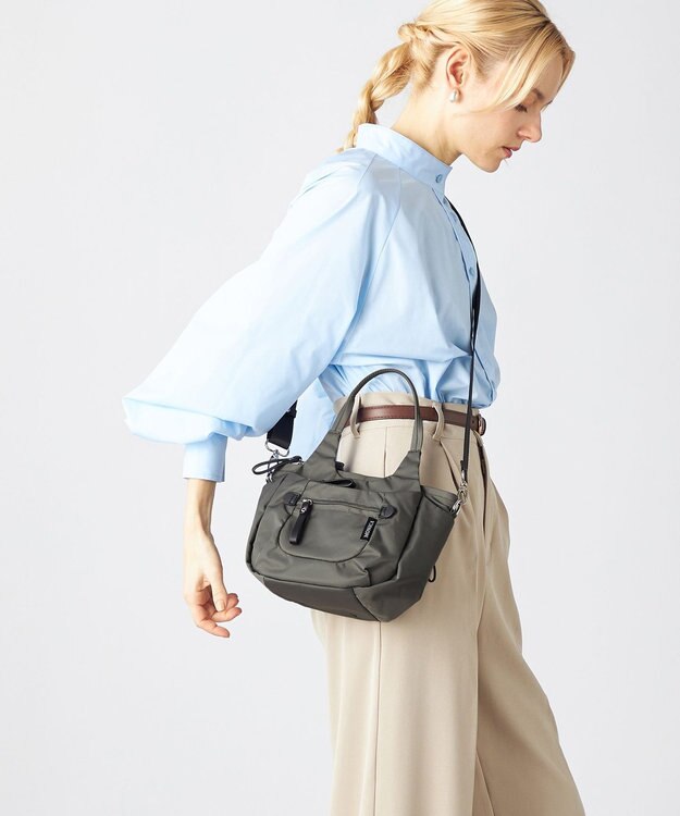 LA BAGAGERIE 【MONICA】ラウンド2WAYミニトートバッグ ブラック