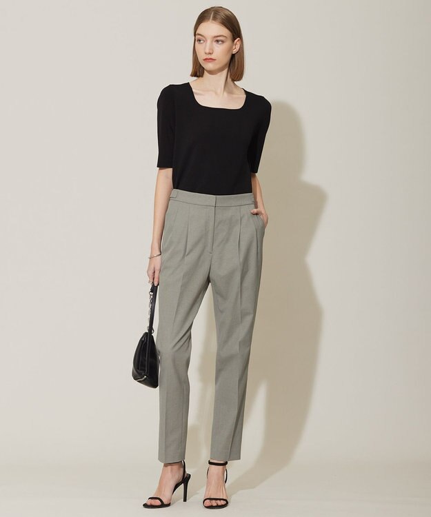 ICB 【洗える】シルクヴィスコースハイゲージ プルオーバー ブラック系