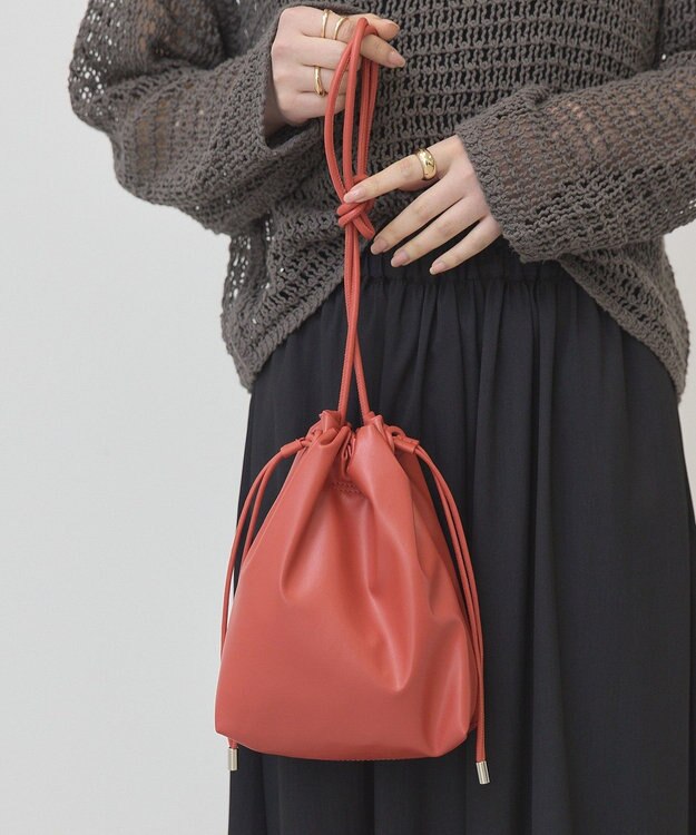 AMERICAN HOLIC ドロスト巾着ショルダーバッグ Red