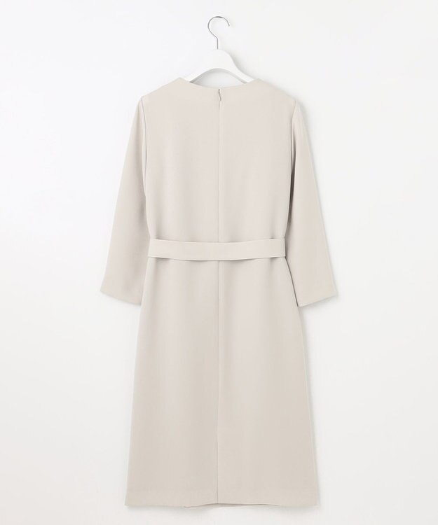 J.PRESS LADIES S 【WEB限定カラーあり・洗える】セラテリーダブルクロス ワンピース ベージュ系