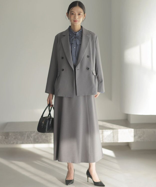 組曲 シュットクロスフレア スカート グレー系