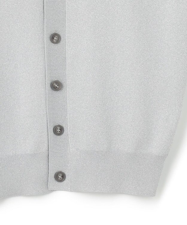 NAVE 【Nave・洗える】ラメニット カーディガン シルバー系