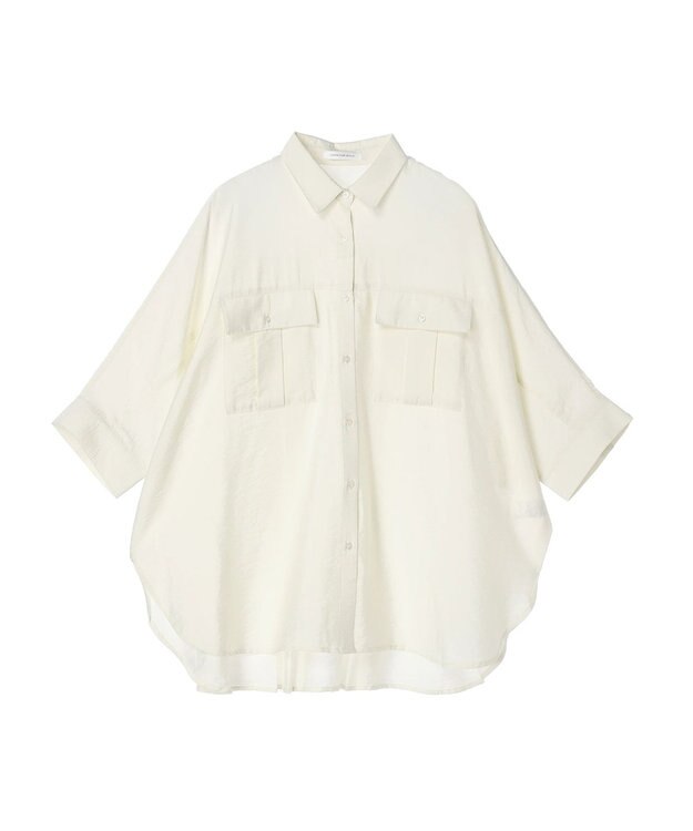 AMERICAN HOLIC 接触冷感Ｗポケットシャツチュニック Ivory