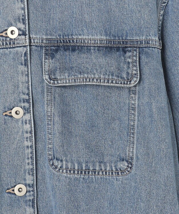 ANY L ミディデニムジャケット ブリーチ