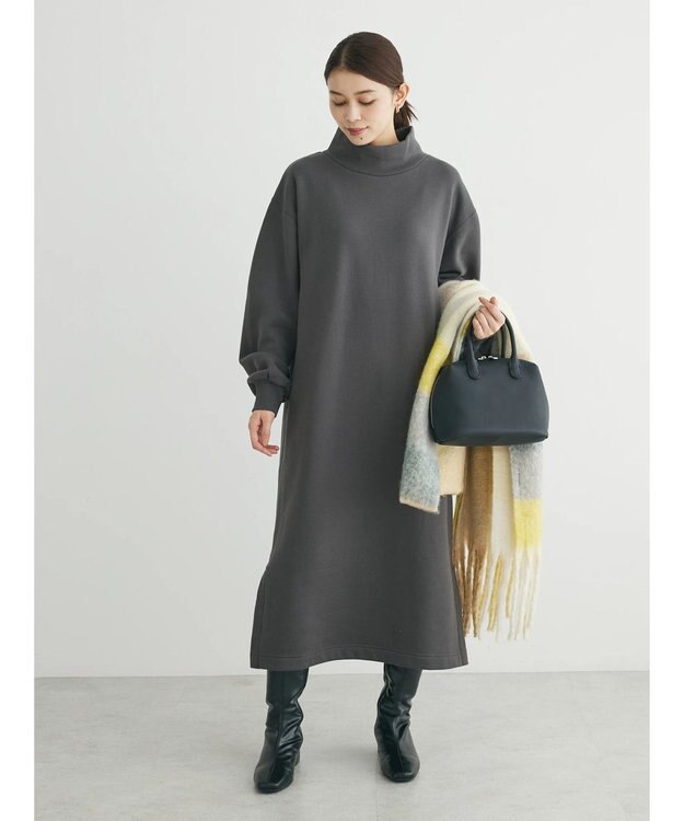 Green Parks Ｂｒｕｓｈｅｄ　裏起毛ワンピース Gray