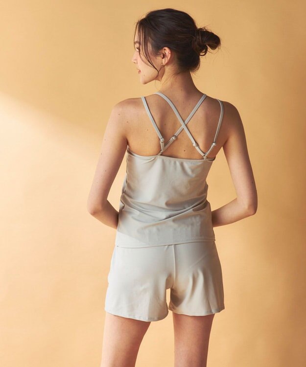 OP／FILA 【Ocean Pacific】シアートップス付き4点セット水着 ベージュ