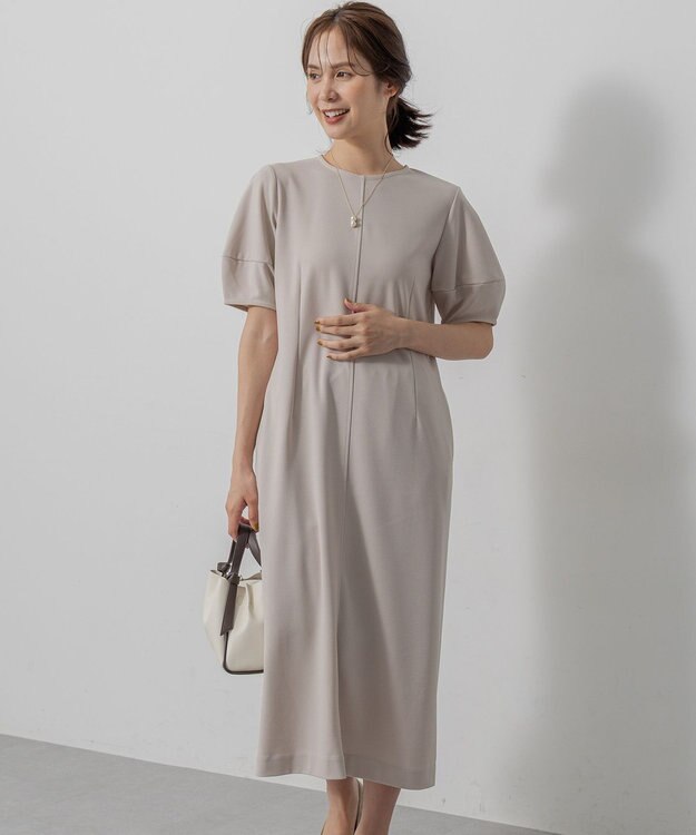 組曲 S ジョーゼットジャージーサック ワンピース ベージュ系