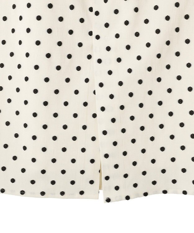 YECCA VECCA ドット柄バルーンキャミワンピース Ivory